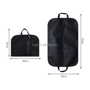 Housse de protection pliable personnalisée en non-tissé transparent pour costumes homme et robes de mariée de luxe, sac de transport suspendu avec fermeture éclair pour vêtements, vente en gros - Product Image 5