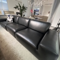 Canapé modulaire en cuir véritable, fabrication directe d'usine, aménagement personnalisé, couleur du cuir pour projets résidentiels et commerciaux