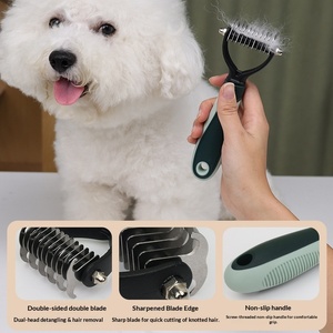 Evcil Hayvan Bakım Tarağı Seti, Makas, İğne Tarağı, Banyo Fırçası, Tüy Dökülmesini Önleyici Tarak, Kedi Mama Kabı, Köpek Mama Kabı ve Diş Fırçası Evcil Hayvan Temizlik Seti - Product Image 4
