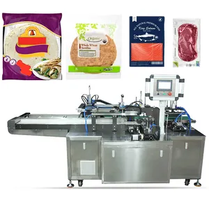 Yüksek kaliteli tortilla burrito paketleme makinesi biftek tavuk fileto akış paketleme makinesi balık biftek yastık paketleme makinesi