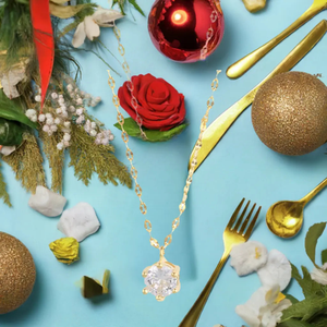 Collar Solitario Chapado en Oro de 14K - Product Image 1