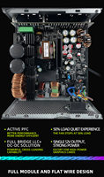 PSU modular completa para juegos 1250W PCIE 5,0 80 PLATINUM 12VHPWR Cable compatible 4080 4090 ATX 3,0 Compatible 1250W PSU