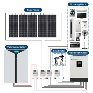 Plug In Zonnestelsel Voor Het Huis Solar Well Pomp Systeem 48V Zonnestelsel Batterij