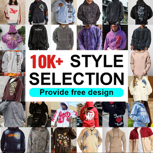 <span class=keywords><strong>Felpa</strong></span> con Cappuccio Oversize da Uomo, Stampa Grafica <span class=keywords><strong>Fiamme</strong></span>, Logo Personalizzato, Moda Urbana Hip Hop - Product Image 5