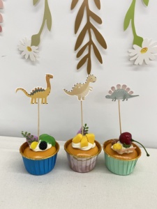 Assiettes en papier jetables DAMAI sur le thème des animaux, assiettes en papier à bords ondulés sur le thème des dinosaures - Product Image 6