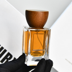 30ml 50ml 100mL tapa de madera cónica botellas rellenables de Perfume cuadrado contenedor de Spray portátil atomizador vacío cuadrado - Product Image 3