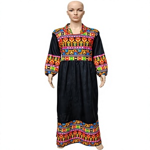 Caftán Dubai con Estampado Floral Vintage para Mujer – Jalabiya de Organza Bordada, Ropa Islámica Modesta para Vestir en Ocasiones Elegantes - Product Image 1