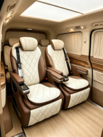 Kursi Kapten Kulit Dua Warna Mewah VIP dengan Pijat Elektrik untuk Interior Alphard Hiace Land Cruiser