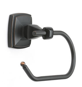 Juego de accesorios de baño de aleación de Zinc y bronce de cinco piezas duraderas de estilo tradicional de decoración Vintage moderna barra cuadrada de anillo de toalla de papel - Product Image 3