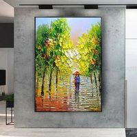 Peinture à l'huile abstraite peinte à la main de style japonais sur toile, art mural de dessin animé, décoration de salon, décoration de salon, unique, originale, moderne