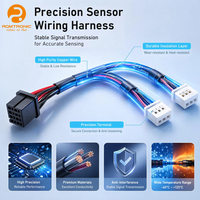 Kabel Harness Pembagi 1-ke-2 OEM 8Pin Hitam ke Dual 4Pin Putih, Isolasi PVC, Tembaga OFC untuk Sistem Kontrol Terintegrasi