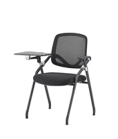 Chaise de formation moderne pour étudiants avec roulettes, accoudoirs réglables et pliables, mobilier de bureau et d'étude en maille, vente directe usine