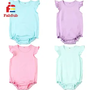 Bướm tay áo bé gái của Romper thăng hoa Polyester bé oneise Trống Tùy chỉnh thiết kế bodysuit cho thăng hoa