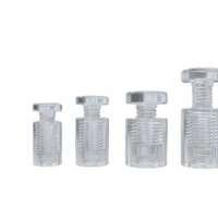 Transparent Acrylic PC Cylinder Advertising Nail Fasteners 19mm Bolt Length 5mm Thickness Polished Finish Fully Threaded One Way