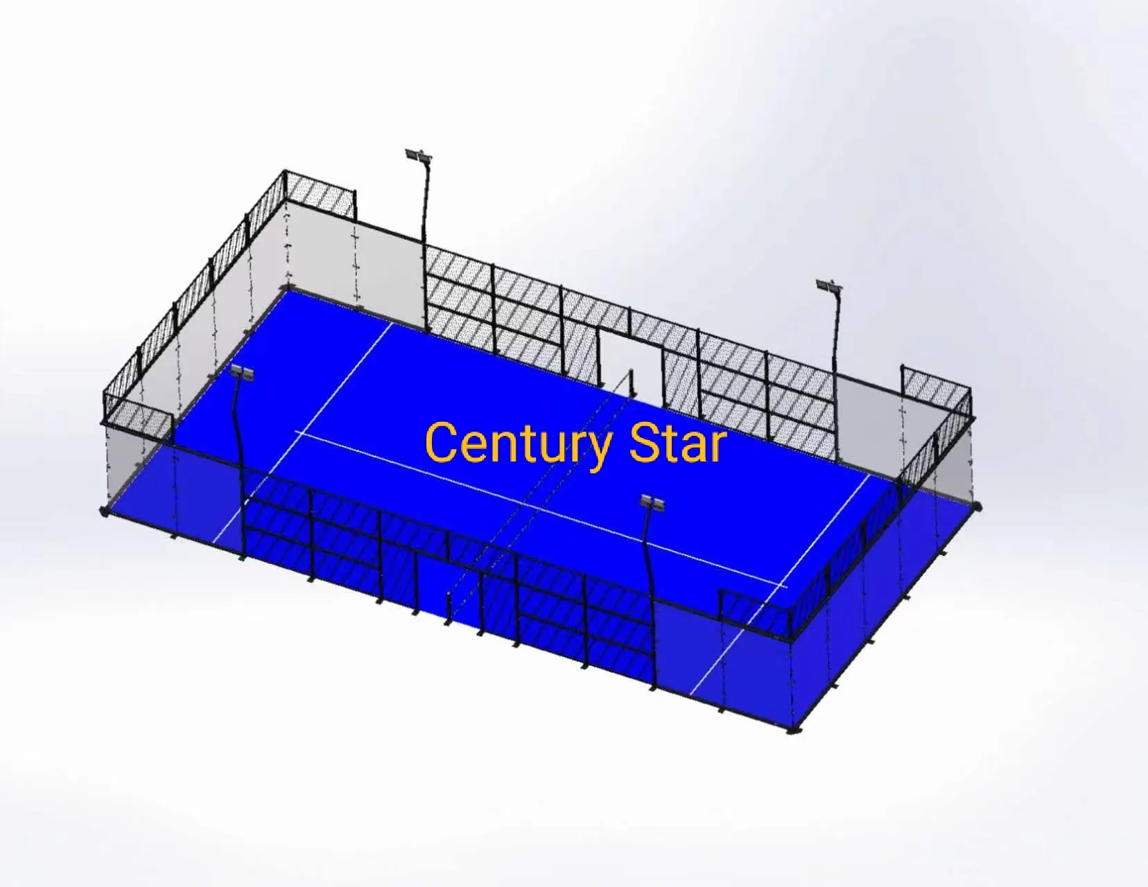 Lapangan Badminton dan Matras Tenis, Lapangan Bantalan Lantai Penguncian Antar Dalam/Luar Ruangan