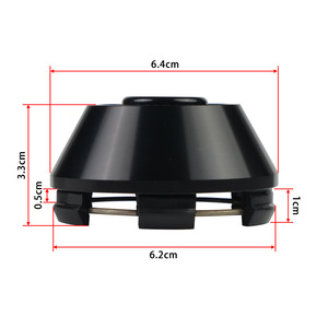 Tapa central de rueda Xuzhong de 61 mm de aleación de aluminio en negro, plata y cobre para CE28 SE37 RAYS - Product Image 2