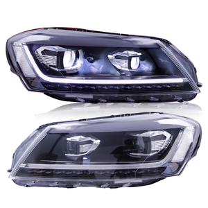 Faro Anteriore per <span class=keywords><strong>Volkswagen</strong></span> <span class=keywords><strong>Passat</strong></span> <span class=keywords><strong>B7</strong></span> 2012-2016 Versione Europea con LED DRL HID Angel Eye Doppio Fascio Xenon Nuovo Accessori VW 12v - Product Image 1