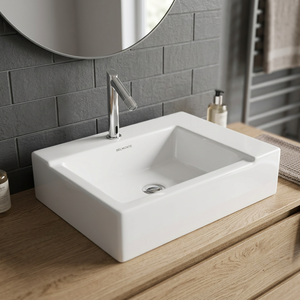 Lavabo de table en céramique décorative de qualité export, en porcelaine, pour lavage des mains, provenant d'Inde, article sanitaire, à poser sur comptoir - Product Image 1