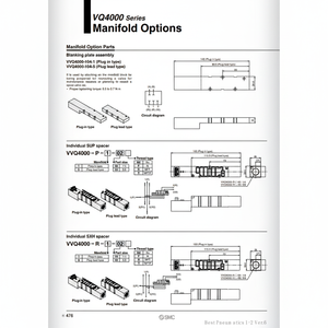 VVQ4000-P-1-03F ชิ้นส่วนนิวเมติก SMC - Product Image 1