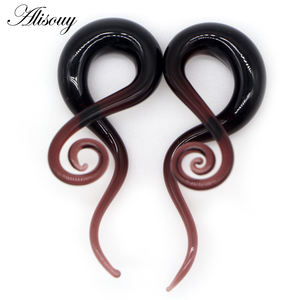 مقابس الأذن الزجاجية من Alisouy 2-Pyrex ، سدادات الأذن ، مقابس الأذن ، أقراط الغضروف المستدق اللولبي ، موسع ، مجوهرات ثقب اللحم - Product Image 5