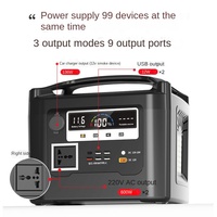 Station d'alimentation solaire portable d'extérieur MPPT 220V à onde sinusoïdale pure, batterie lithium-ion grande capacité pour camping d'urgence et voyages en autonomie