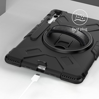 Casing Tablet Anti Benturan dengan Penyangga Putar 360 Derajat, Tali Selempang, dan Tempat Pena untuk Samsung Galaxy S11 Ultra 14.6 Inch SM-X930 SM-X936B