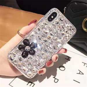 Phong Cách Sang Trọng Đầy Đủ Bìa <span class=keywords><strong>3D</strong></span> <span class=keywords><strong>Bling</strong></span> Kim Cương Rhinestone Trường Hợp Điện Thoại Đối Với iPhone X/XS XR Max 11 Pro Handmade điện Thoại Trường Hợp - Product Image 3
