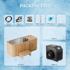Bañera de Hielo con Revestimiento Interior de Acero Inoxidable 304 y Madera de Cedro Rojo, Enfriador de Inmersión en Frío, Piscina de Inmersión en Frío - Product Image 6
