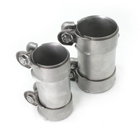 Manchon de raccordement robuste pour tuyau d'échappement, collier de serrage pour convertisseur catalytique, en acier inoxydable et acier au carbone, 45mm 70mm