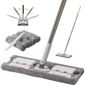 Microfiber Hardwood <b>Floor</b> <b>Mop</b> with Washable Pads 360 Rotation Dust Flat Twist <b>Mop</b> <b>Floor</b> Cleaning - Product Image 1