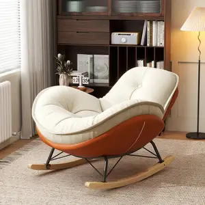 게으른 소파 싱글 흔들 의자 성인 안락 의자 홈 침실 거실 게으른 의자 발코니 레저 의자