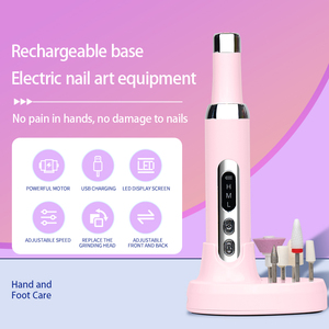 Wholesale 30000 RPM Brushed Motor USB Rechargeable <strong>Electric</strong> Korean <strong>Nail</strong> <strong>Drill</strong> <strong>CE</strong> Certified ABS Handle Portable Pen Shape Custom - Product Image 3