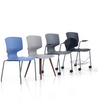Chaise de salle à manger latérale en plastique pour cafétéria, salle de réunion et espace public polyvalent