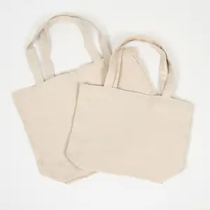 custom print textile eco pocket and zipper cotton large shopping white canvas tote bag