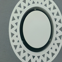 Diffuseur rond ABS détachable moderne et réglable pour système CVC, installation facile, apaisant, sans cadre, encastré, pour ventilation d'air frais