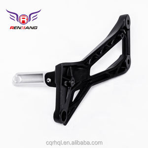 Repose-pieds inférieur pour moto <span class=keywords><strong>Renhang</strong></span> ADC12 en fonte d'aluminium noir mat + argent pour Italika 300/Vento Nitrox 250/300, garantie 1 an - Product Image 5