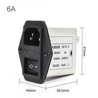 Module de suppression du bruit avec filtre EMI RFI IEC Power Entry 250VAC 1A-10A avec interrupteur et fusible