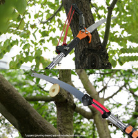 Sécateur télescopique industriel manuel pour l'élagage des hautes branches, outils à main pour jardins et patios