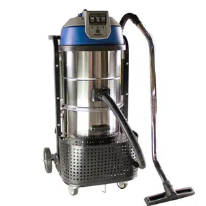 Round stainless steel barrel body industrial vacuum cleaner dry wet dual purpose cleaning equipment