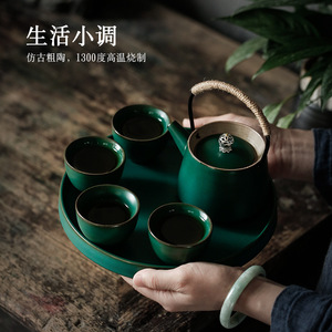 Shangyan Ceramic <b>Tea</b> <b>Set</b> One Pot Four <b>Cups</b> Portable Kung Fu <b>Tea</b> <b>Set</b> For Travel And Office Use - Product Image 5