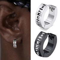 Boucles d'oreilles pour hommes et femmes en acier inoxydable boucles d'oreilles individuelles impression Viking