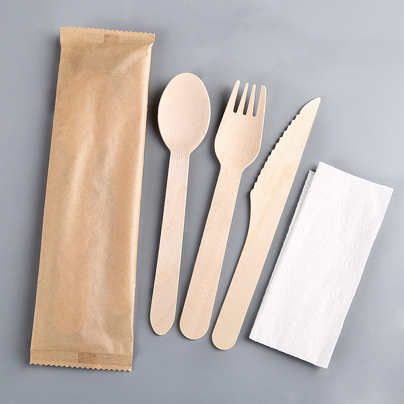 Biodegradable Custom logo Wooden Birch Tableware