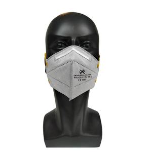 <span class=keywords><strong>Masque</strong></span> respiratoire jetable <span class=keywords><strong>FFP2</strong></span> anti-particules avec charbon actif, 5 couches de tissu non-tissé, pince-nez réglable pour la protection contre la poussière - Product Image 4