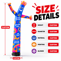 Ballons publicitaires gonflables de type Air Dancer pour festivals culturels, signalisation événementielle, événements communautaires et décoration graphique personnalisée, vente en gros