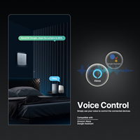 Interruptor Inteligente para Cortinas MOES Tuya Serie Star Feather Zigbee, Panel Táctil Antideslumbrante con Retroiluminación Fluida, Compatible con Alexa y Google Home