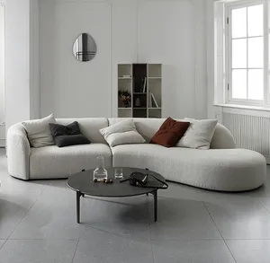 नॉर्डिक आधुनिक साधारण कपड़े सोफे रचनात्मक कमरे में रहने वाले minimalist घुमावदार के आकार कोने क्लब सोफे छोटे से घर