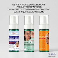 Nettoyant Visage Personnalisé OEM ODM aux Acides Aminés, Niacinamide, Extrait de Camélia et de Cactus, Hydratant et Contrôle du Sébum, Marque Privée