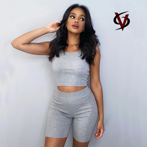 Sexy All'ingrosso Pianura Tinti di Nero Solido 92% Cotone 8% Elastan Slim Fit Della Ragazza di Sport Gilet Yoga Tuta Tank Top per Le Donne - Product Image 4