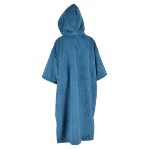 Poncho à capuche bleu foncé de qualité supérieure pour adultes Robe à langer de surf à glissière avant pour une utilisation en extérieur - Product Image 4