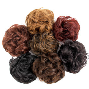 ธรรมชาติ Messy ผมปลอม Bun เส้นผม Scrunchies Updo หางม้าขยายหยิกผมสังเคราะห์ Chignon สําหรับผู้หญิง - Product Image 3